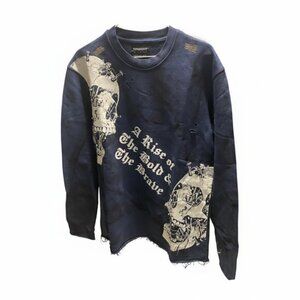 Tenaciti Men's Long Sleeve Navy Crew Neck Cotton Shirt Small NEW WITH TAGS